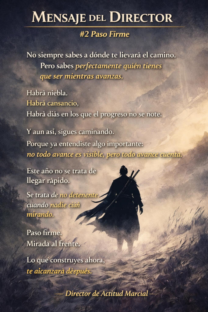 Sigue avanzando, con paso firme.